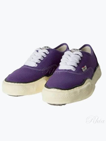 24 A09FW735 Purple Baker OG Sole Canvas Low Top Sneakers - MIHARA YASUHIRO - BALAAN 1