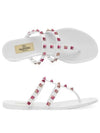 Rockstud Flat Thong Flip-Flop White - VALENTINO - BALAAN 5