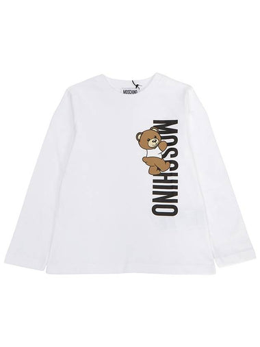 Kids long sleeve t shirt HPO00J LAA02 10101 Adults can wear - MOSCHINO - BALAAN 1