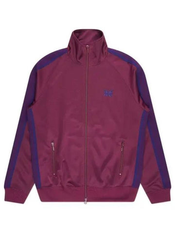 IDomestic ShippingI Track Jacket Poly Smooth WINE NS244 kr 231363 - NEEDLES - BALAAN 1