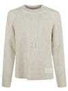 Logo Patch Basic Knit Top Ivory - AMI - BALAAN 2