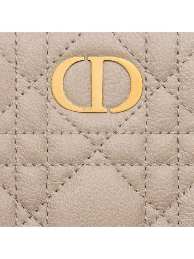 Caro Dahlia Supple Cannage Calfskin Half Wallet Sand - DIOR - BALAAN 5