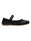 Women's Logo Leather Ballerinas Black - MIU MIU - BALAAN 1