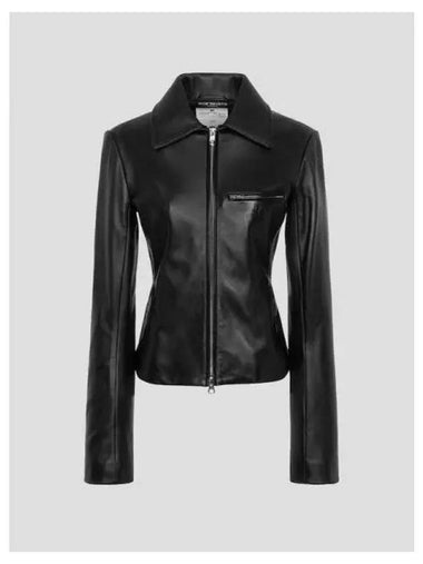 Courr ges Women s Zip up Vintage Leather Jacket Black Contemporary Domestic Product GM0024071748052 - COURREGES - BALAAN 1