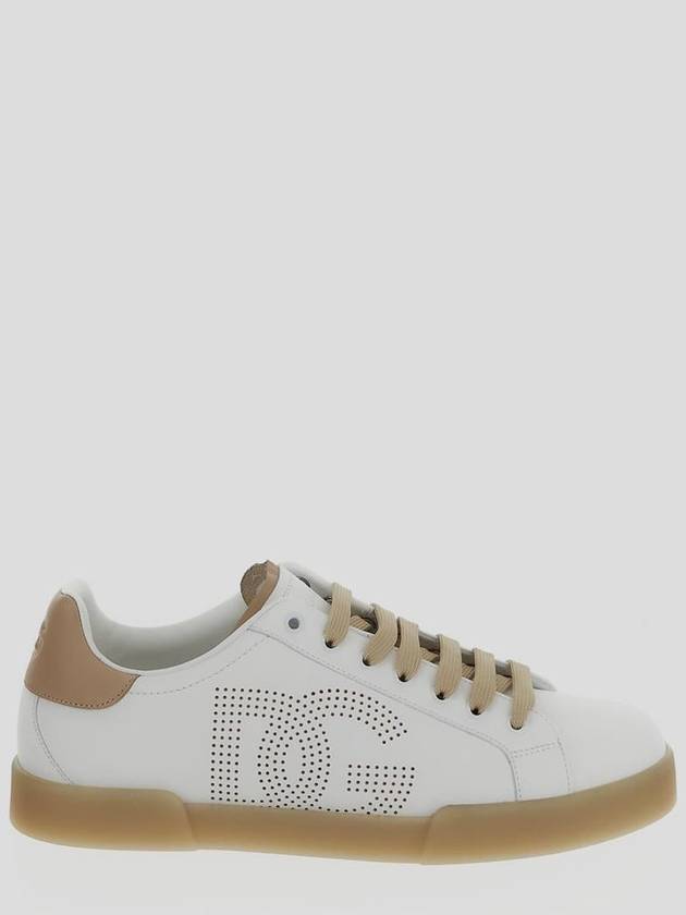 Portofino perforated DG logo low top sneakers white - DOLCE&GABBANA - BALAAN 2