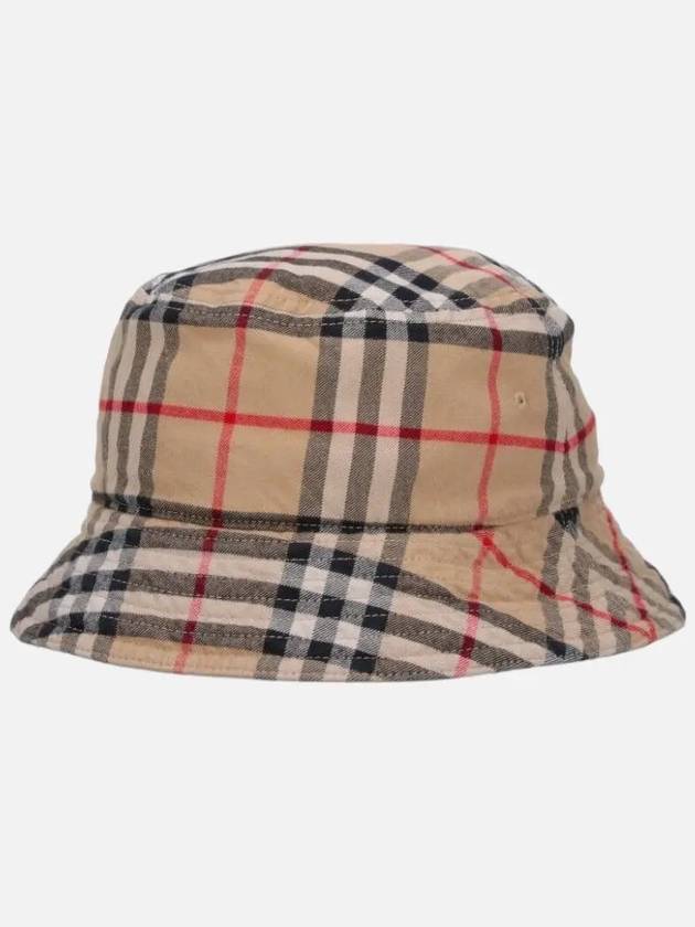 Check Cotton Bucket Hat Beige - BURBERRY - BALAAN 3