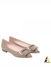 Women's Gometine Buckle Flat Beige - ROGER VIVIER - BALAAN 2