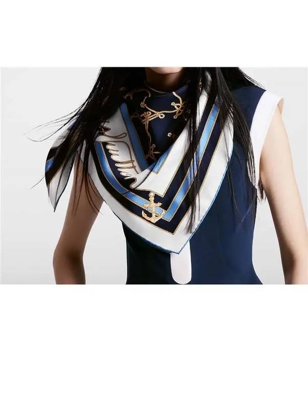 LV Cordage Square 90 Scarf Navy - LOUIS VUITTON - BALAAN 6