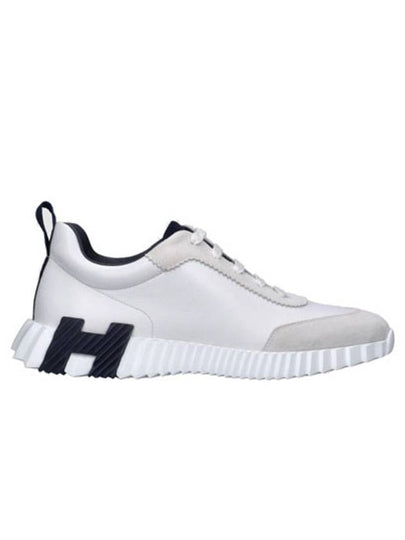 Bouncing Sneakers Calfskin Suede Goatskin Blanc - HERMES - BALAAN 2