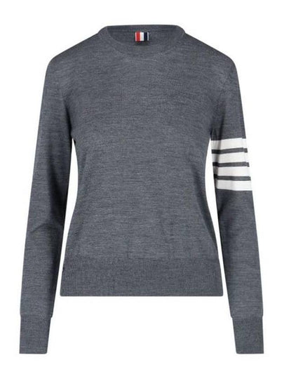 4-Bar Merino Jumper Wool Knit Top Grey - THOM BROWNE - BALAAN 2