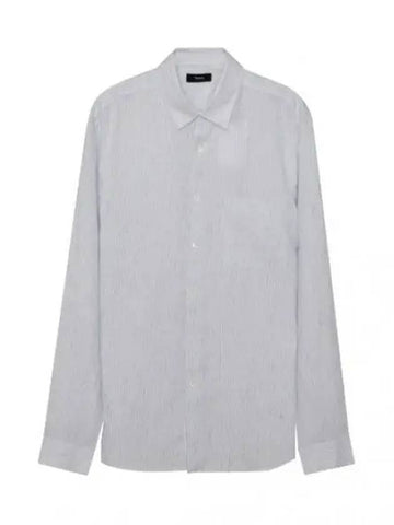 Long Sleeve Shirt Olympic Multi Summer Linen - THEORY - BALAAN 1