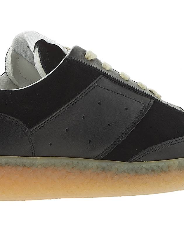 6 Court Logo Tongue Low Top Sneakers Black - MAISON MARGIELA - BALAAN 11