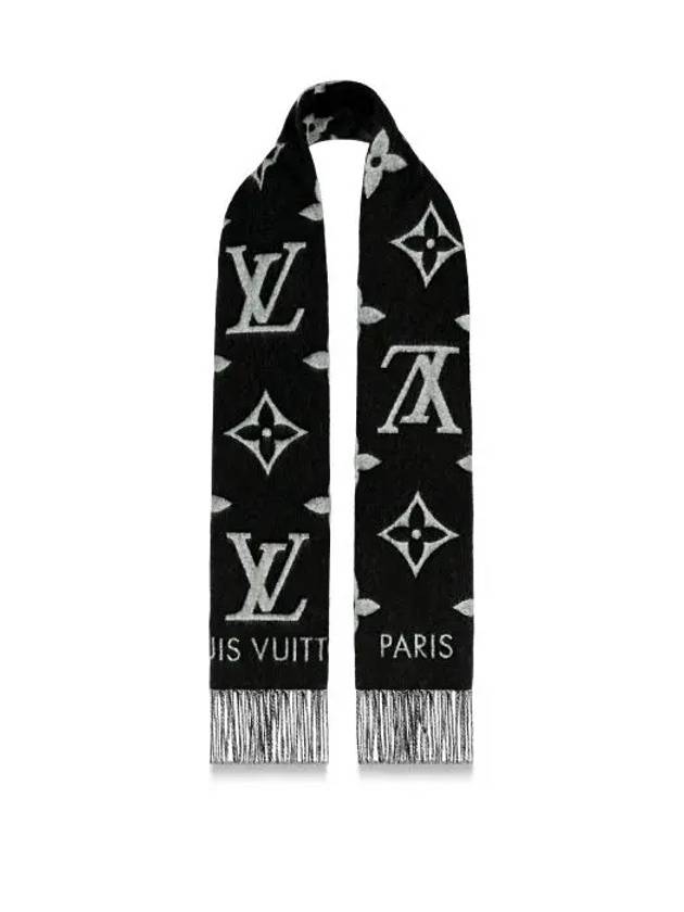 Reykjavik Monogram Cashmere Scarf Black - LOUIS VUITTON - BALAAN 3