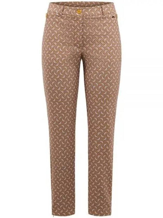 Women's Logo Print Pants Brown - J.LINDEBERG - BALAAN 2