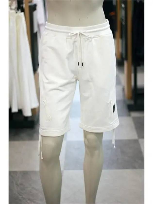 Lens Waffen Zipper Banding Shorts White - CP COMPANY - BALAAN 2