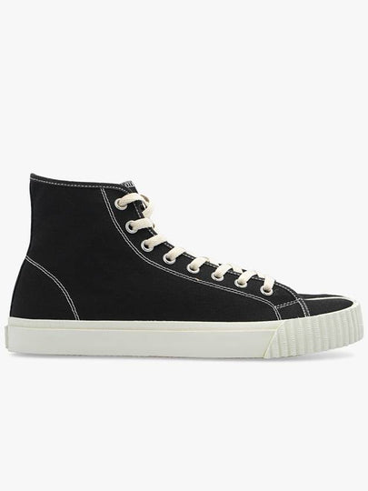 Tabi Split Toe High Top Sneakers Black - MAISON MARGIELA - BALAAN 2