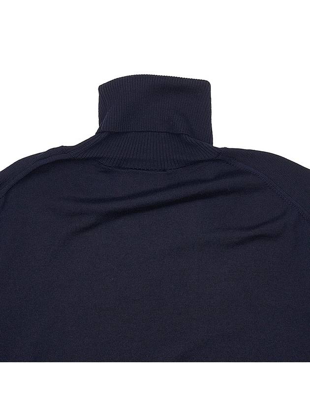 Heart Logo Wool Turtleneck Navy - AMI - BALAAN 8