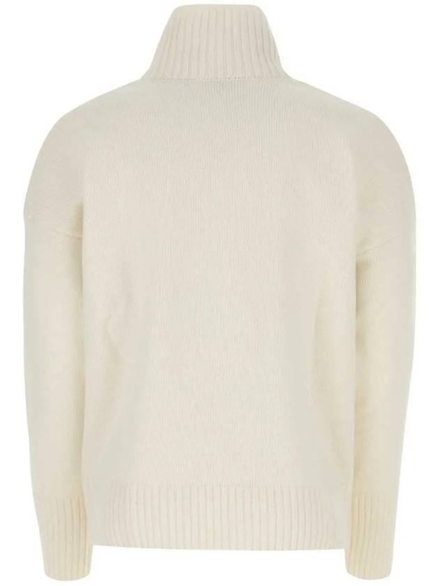 Men's Fox Head Patch Oversized Wool Turtleneck Ecru - MAISON KITSUNE - BALAAN 4