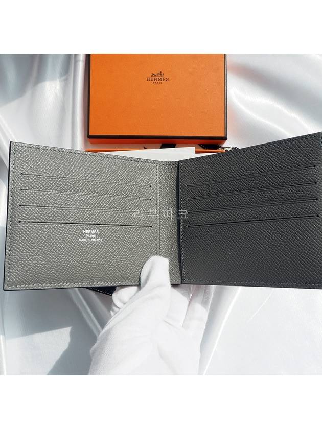 Citizen Twill Compact Half Wallet Grey - HERMES - BALAAN 6