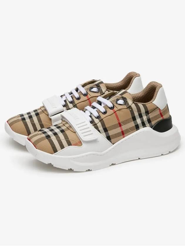 Vintage Check Suede Leather Sneakers Archive Beige - BURBERRY - BALAAN 3