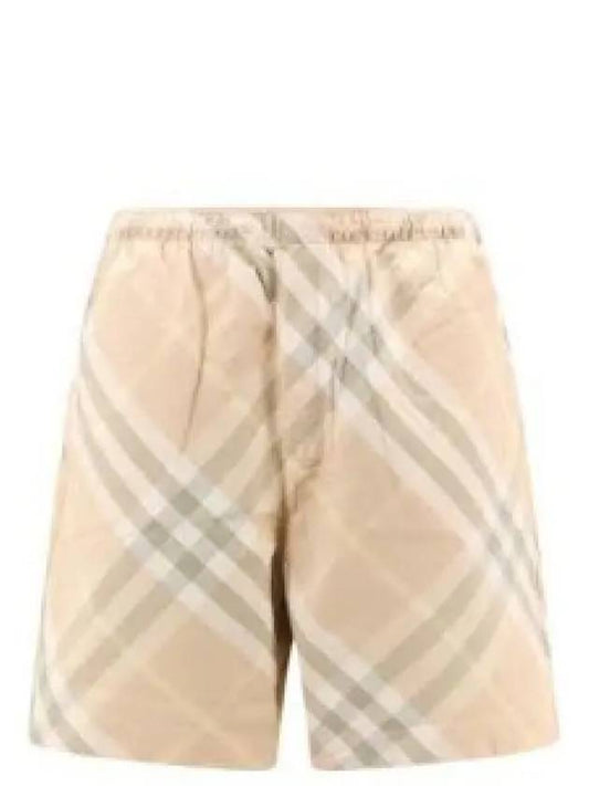 Check Swim Shorts Beige - BURBERRY - BALAAN 2