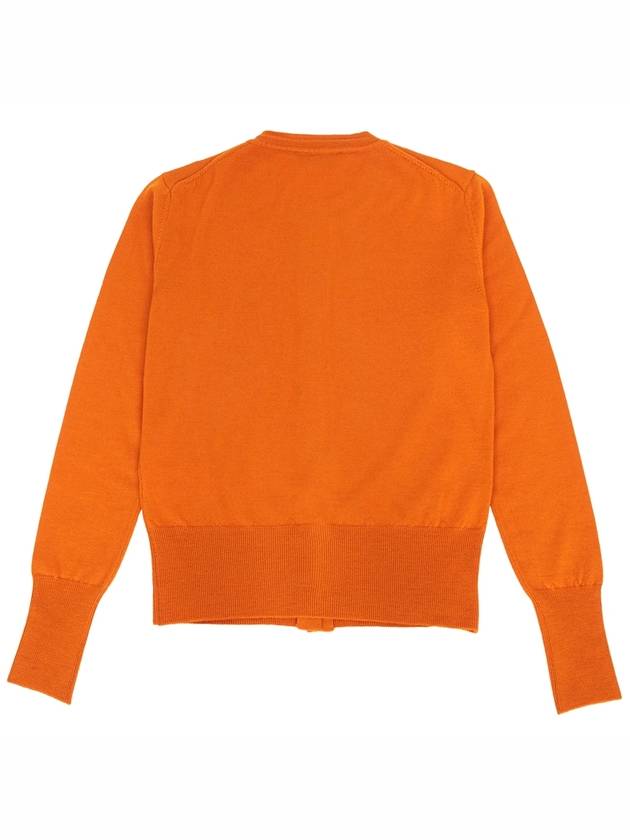 Bea Logo Wool Cardigan Orange - VIVIENNE WESTWOOD - BALAAN 3