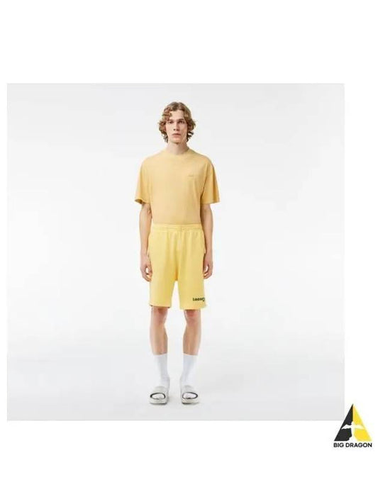 Men s SUMMER Pack Lettering Shorts Deep Yellow - LACOSTE - BALAAN 1