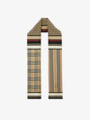 Monogram Stripe Silk Muffler Beige - BURBERRY - BALAAN 3