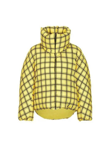 Check pattern mix down short padded jacket yellow - MARNI - BALAAN 1