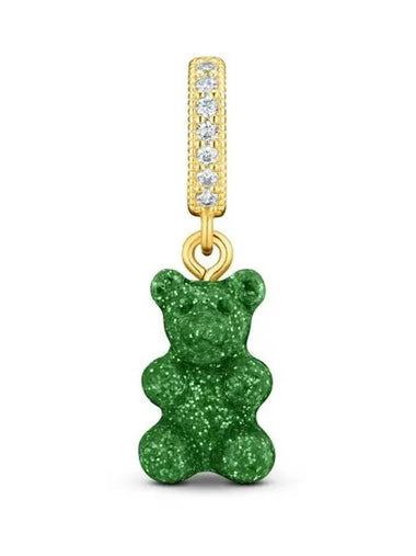 NOSTALGIA BEAR GREEN HAZE PAVE CONNECTOR WOMEN CHARM - CRYSTAL HAZE - BALAAN 1