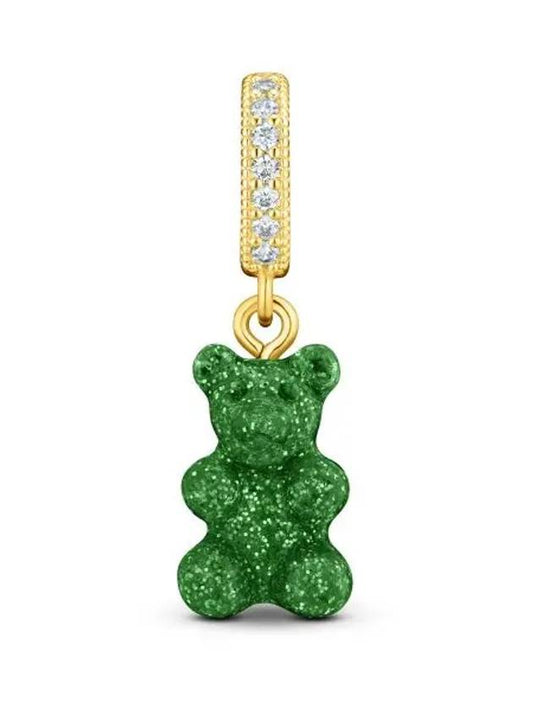 NOSTALGIA BEAR GREEN HAZE PAVE CONNECTOR WOMEN CHARM - CRYSTAL HAZE - BALAAN 2