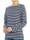 Minquiers Modern Stripe Long Sleeve T-Shirt Navy - SAINT JAMES - BALAAN 7