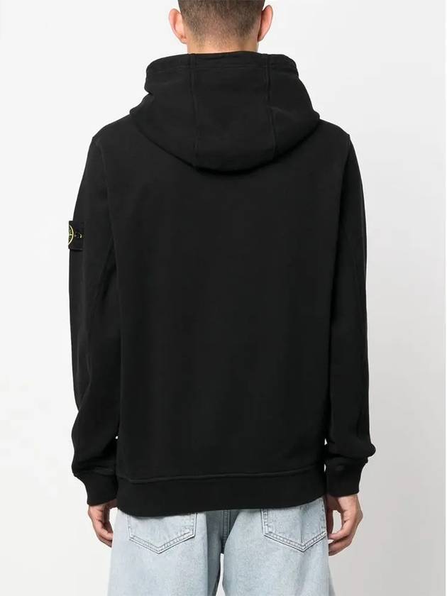 Garment Dyed Hoodie Black - STONE ISLAND - BALAAN 5