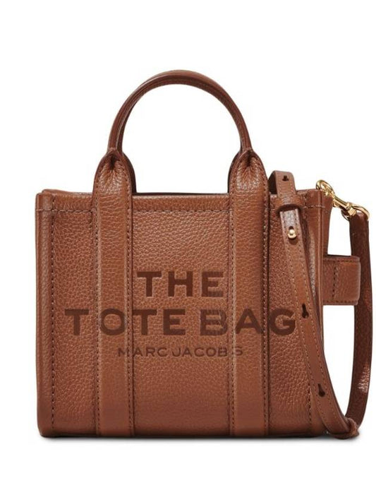 Mini Micro Leather Tote Bag Brown - MARC JACOBS - BALAAN 2