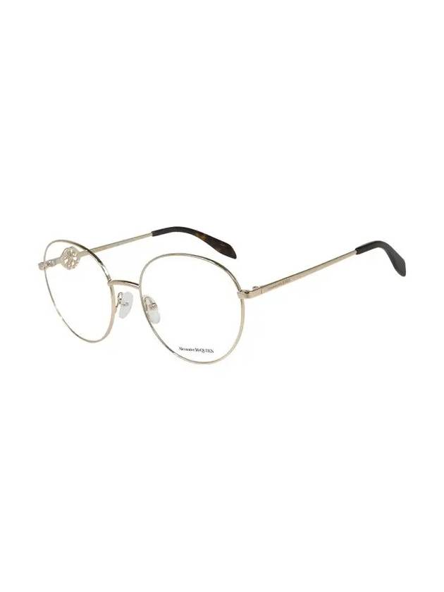 Eyewear Round Metal Eyeglasses Gold - ALEXANDER MCQUEEN - BALAAN 4