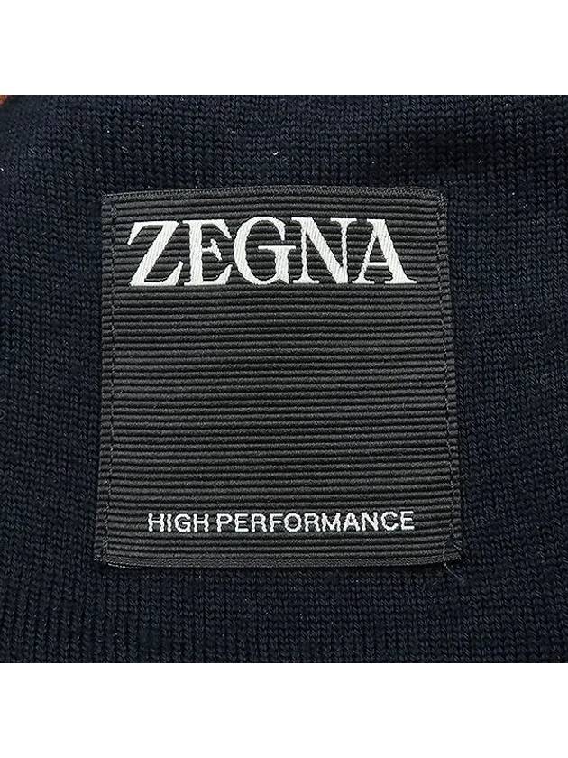 Zegna UCM92A6 navy color knit padded jacket - ERMENEGILDO ZEGNA - BALAAN 4