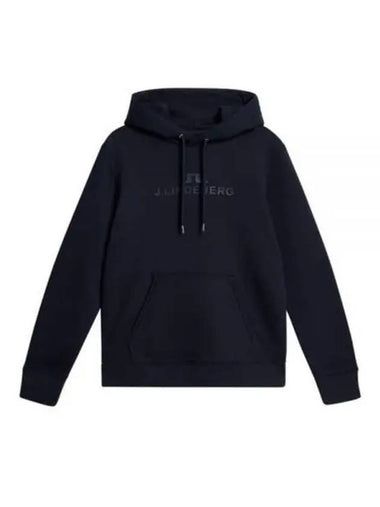 Alpha Logo Print Hoodie Navy - J.LINDEBERG - BALAAN 1