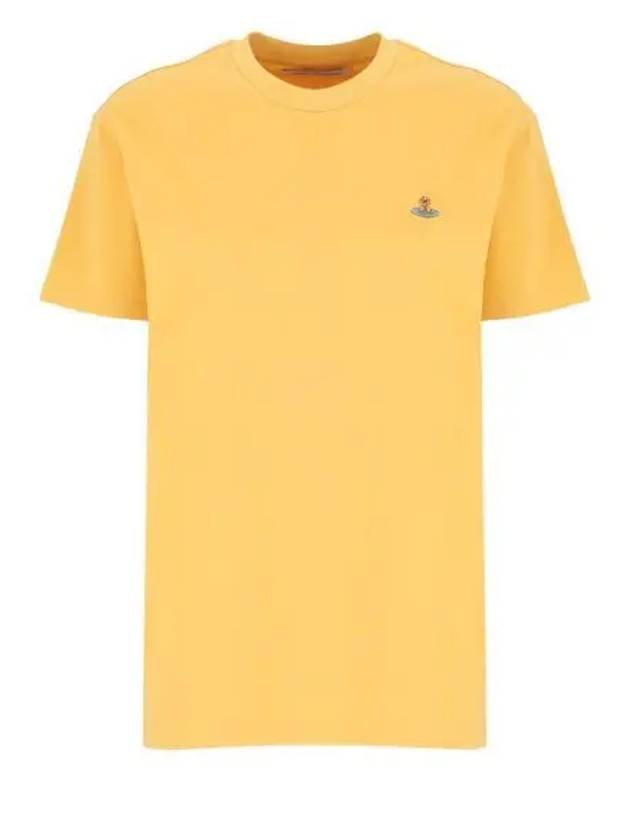 ORB Logo Cotton Short Sleeve T-Shirt Yellow - VIVIENNE WESTWOOD - BALAAN 2