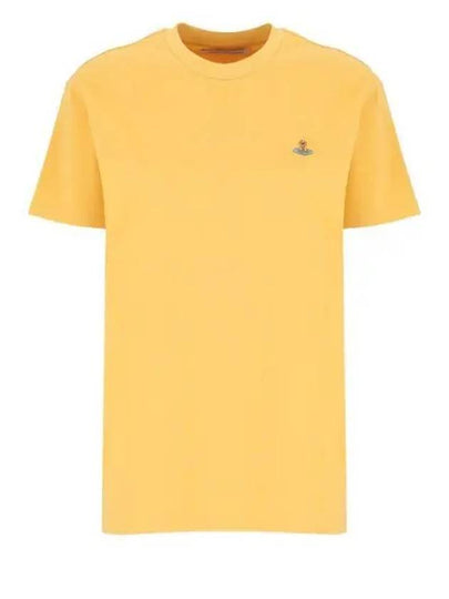 ORB Logo Cotton Short Sleeve T-Shirt Yellow - VIVIENNE WESTWOOD - BALAAN 2