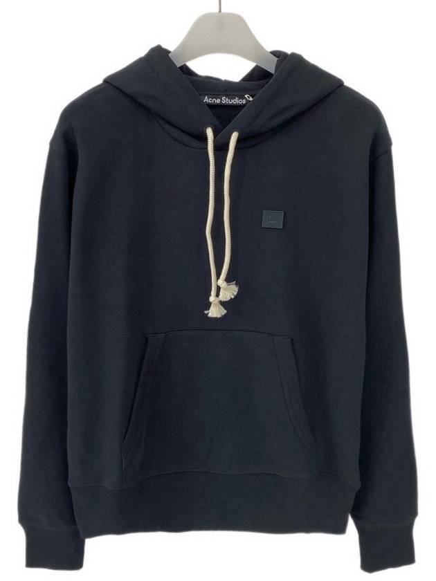 Face Patch Cotton Hoodie Black - ACNE STUDIOS - BALAAN 3