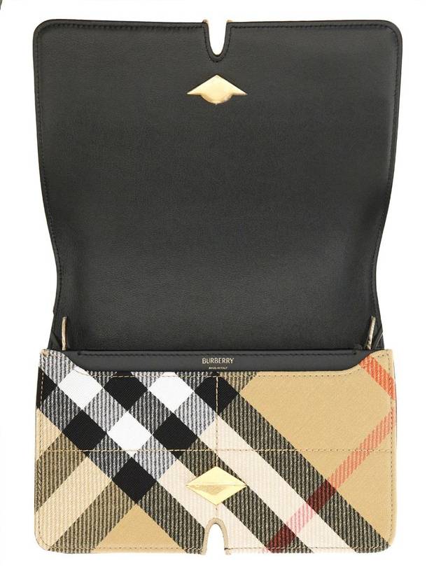 Snip Check Shoulder Bag Sand - BURBERRY - BALAAN 5