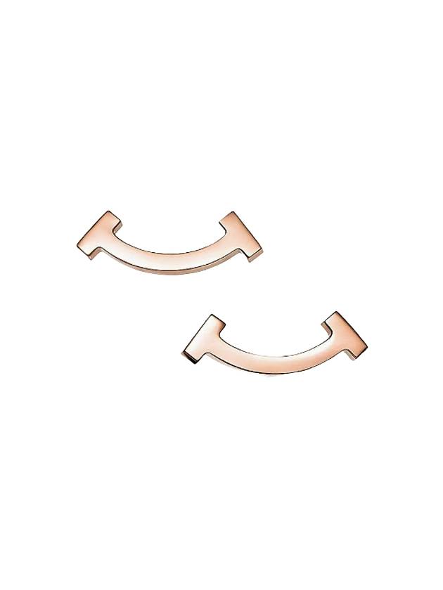 T Smile 18K Earrings Rose Gold - TIFFANY & CO. - BALAAN 1