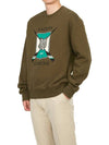 College Fox Print Sweatshirt Khaki - MAISON KITSUNE - BALAAN 6