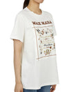 Logo Cotton Short Sleeve T-Shirt White - MAX MARA - BALAAN 4