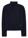 Cotton Wool Blend Turtleneck Black - AMI - BALAAN 2