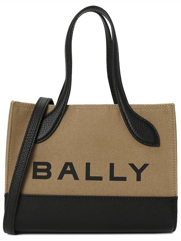 Logo Print Mini Tote Bag Black Sand - BALLY - BALAAN 2