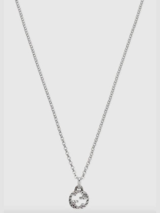 Interlocking G Pendant Necklace Silver - GUCCI - BALAAN 6