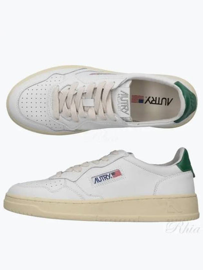 Medalist Green Tab Leather Low Top Sneakers White - AUTRY - BALAAN 2