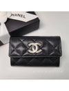 Classic card wallet black caviar snap women s AP4333 - CHANEL - BALAAN 3