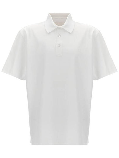 Embroidered Logo Cotton Polo Shirt White - GIVENCHY - BALAAN 2